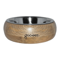 Goo-eez - Dog - Rounded Mango Wood W Stainless Steel Bowl