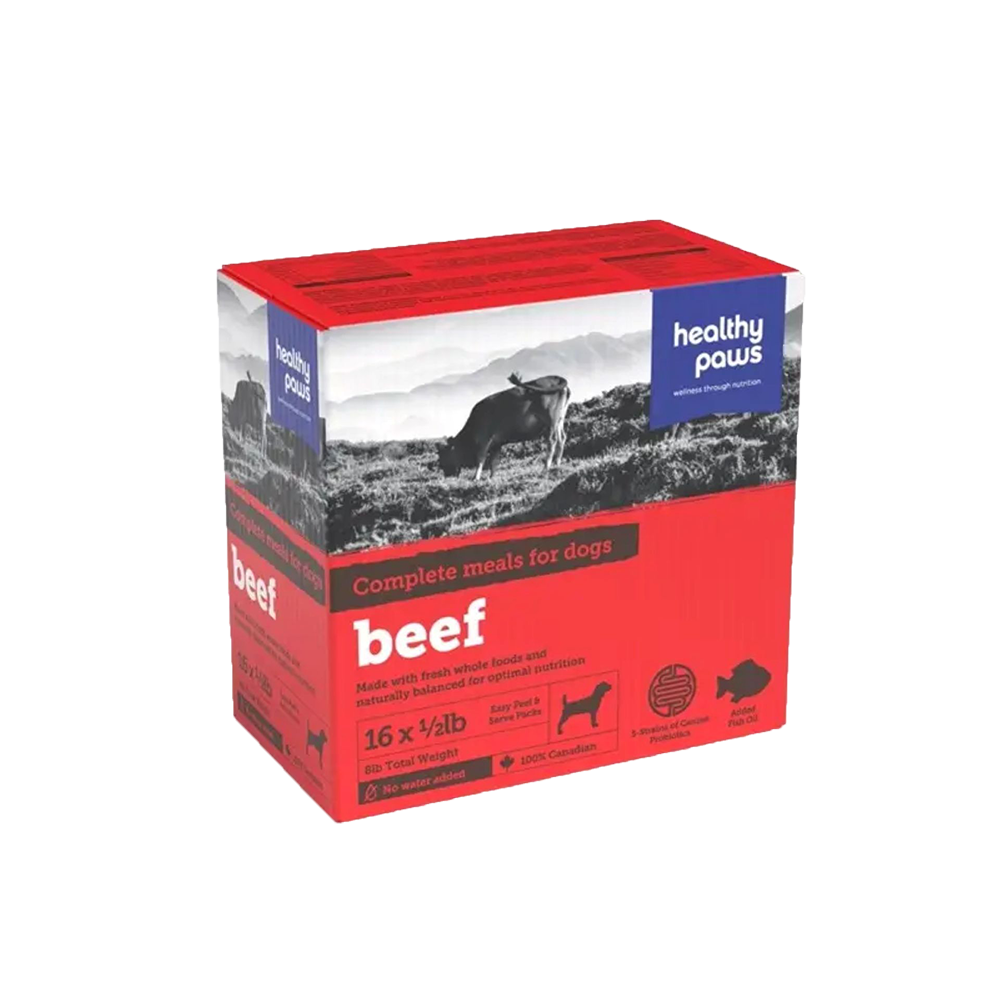 Healthy Paws - Dog - Frozen Raw Complete Dinner Beef