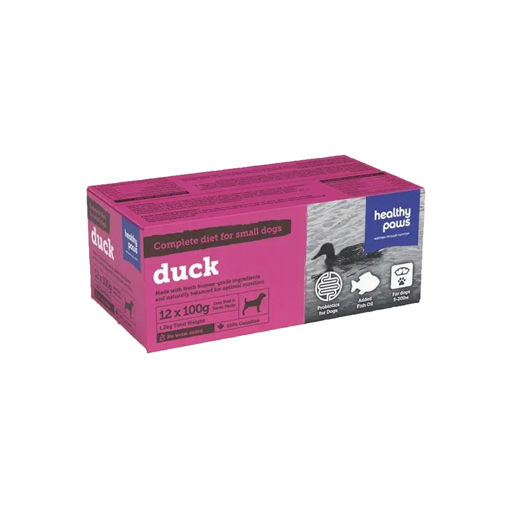 Healthy Paws - Dog - Frozen Raw Small Canine Complete Dinner Duck