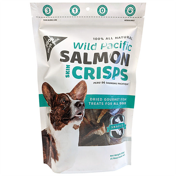 Snack 21 - Dog - Skin Crisps Wild Pacific Salmon