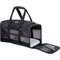 Petwise Sherpa - Cat & Dog - Pet Carrier Original Deluxe Black