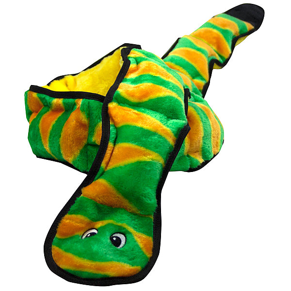 Outward Hound - Dog - Invincibles Plush Toy Snake Green/Orange