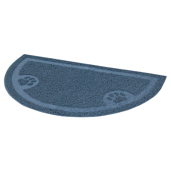 Petmate - Cat - Litter Catcher Mat Waterfall Blue 1/2 Circle