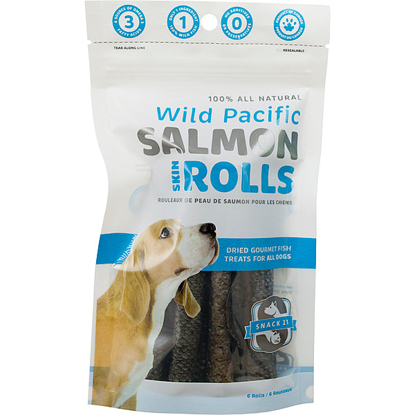 Snack 21 - Dog - Salmon Skin Rolls 6pk