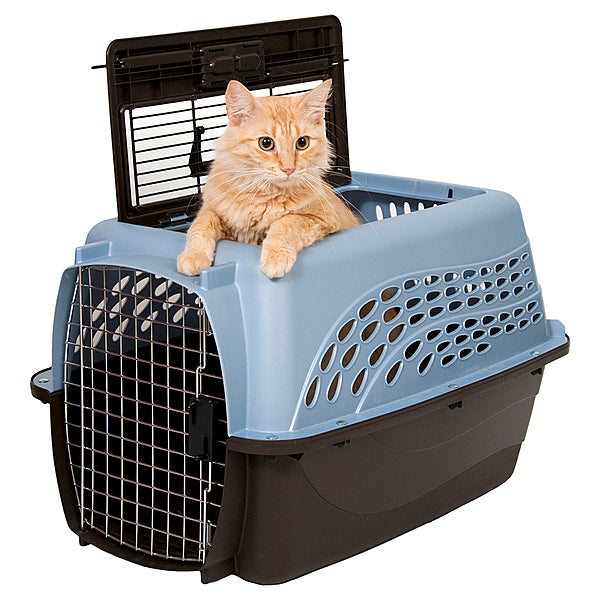 Petmate - Cat & Dog - 2-Door Top Load Kennel Blue