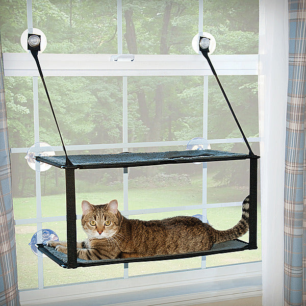 K&H Pet Products - Cat - Kitty Sill EZ Window Mount Double Black