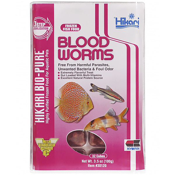 Hikari - Small Animal - Frozen Blood Worm Cube