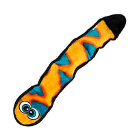 Outward Hound - Dog - Invincibles Plush Toy Snake Orange/Blue
