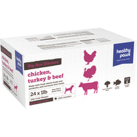 Healthy Paws - Dog - Frozen Raw Big Box Dinner Variety Pack - Beef, Chicken, Turkey