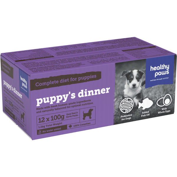 Healthy Paws - Dog - Frozen Raw Small Canine Complete Dinner Puppy