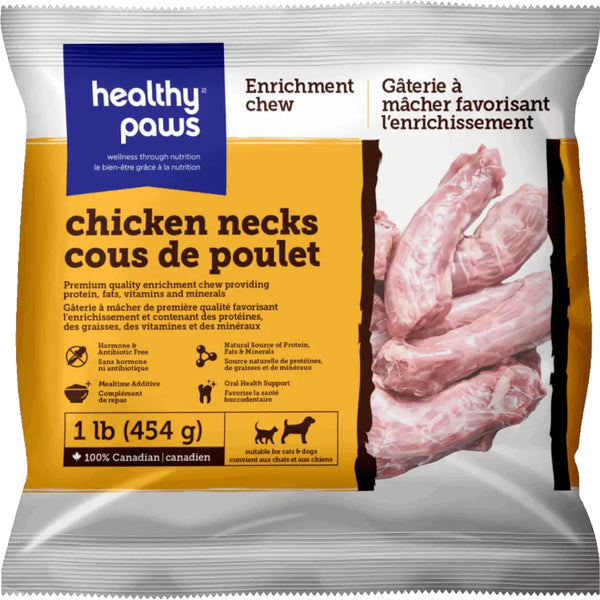 Healthy Paws - Cat & Dog - Frozen Raw Enrichment Chicken Necks