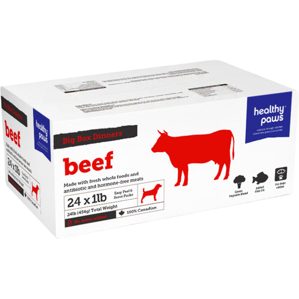 Healthy Paws - Dog - Frozen Raw Big Box Dinner Beef