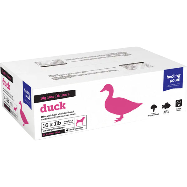 Healthy Paws - Dog - Frozen Raw Big Box Dinner Duck and Veg