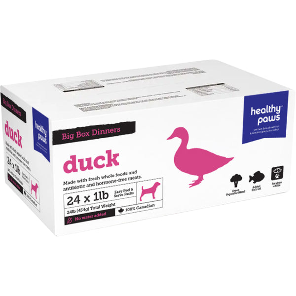 Healthy Paws - Dog - Frozen Raw Big Box Dinner Duck and Veg