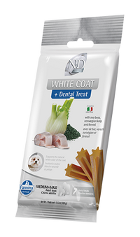 Farmina - Dog - N&D White Coat Dental Treat Adult Large Breed Sea Bass, Norwegian Kelp & Fennel 
