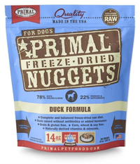 Primal - Dog - Freeze Dried Raw Nuggets Duck Recipe