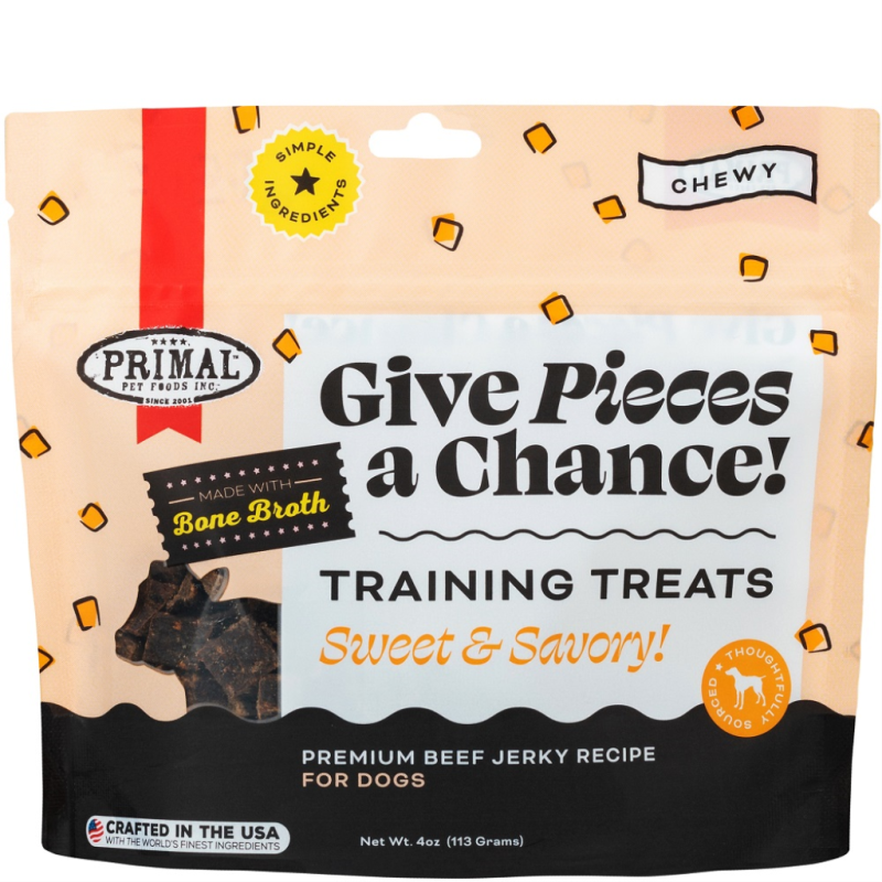 Primal - Dog - Give Pieces a Chance Beef Jerky Treats