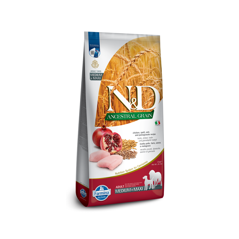 Farmina - Dog - N&D Ancestral Grain Adult Large Breed Chicken & Pomegranate Recipe