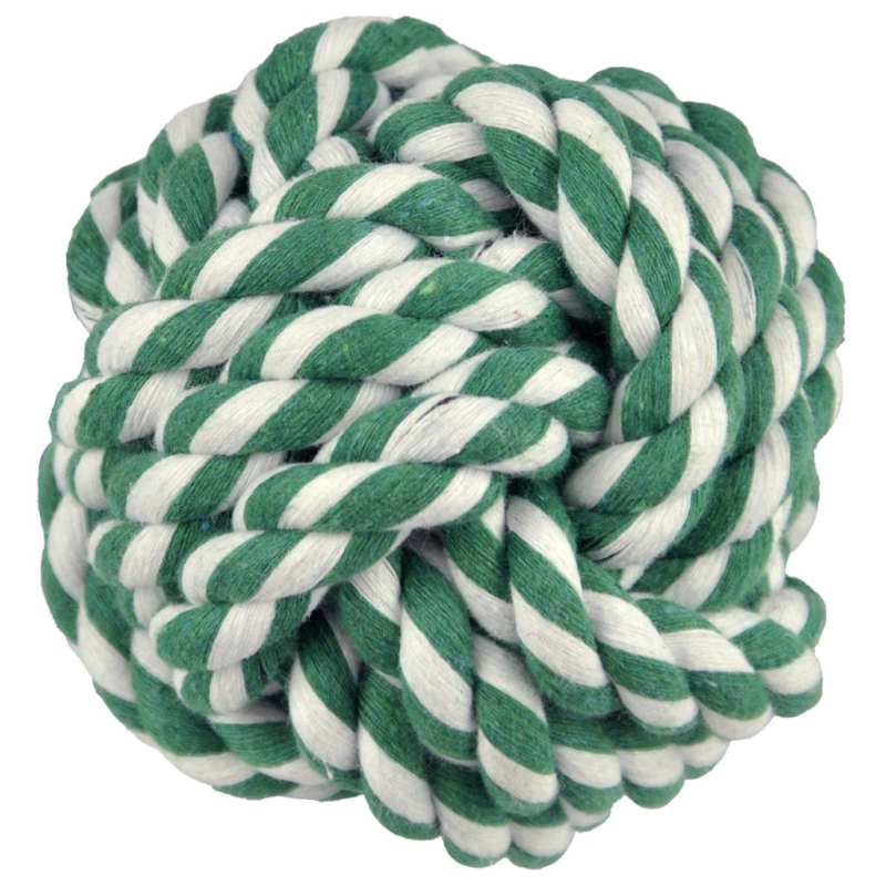 Amazing Pet - Dog - Rope & Tug Tooth Saver Rope Ball Green