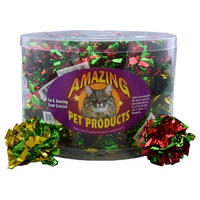 Amazing Pet - Cat - Wands & Teasers Mylar Crinkle Ball Bulk