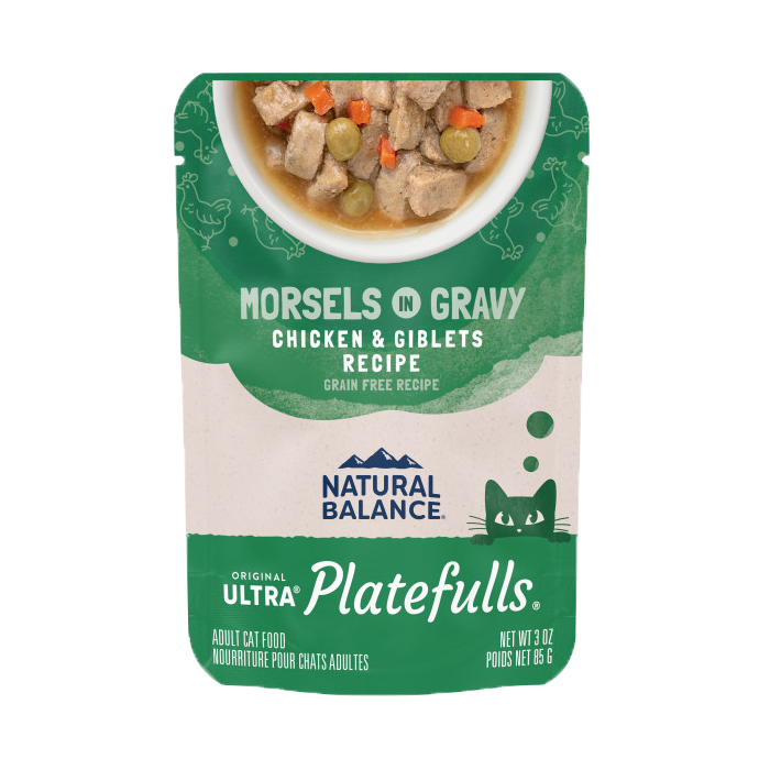 Natural Balance - Cat Platefulls - Chicken & Giblets Morsels in Gravy