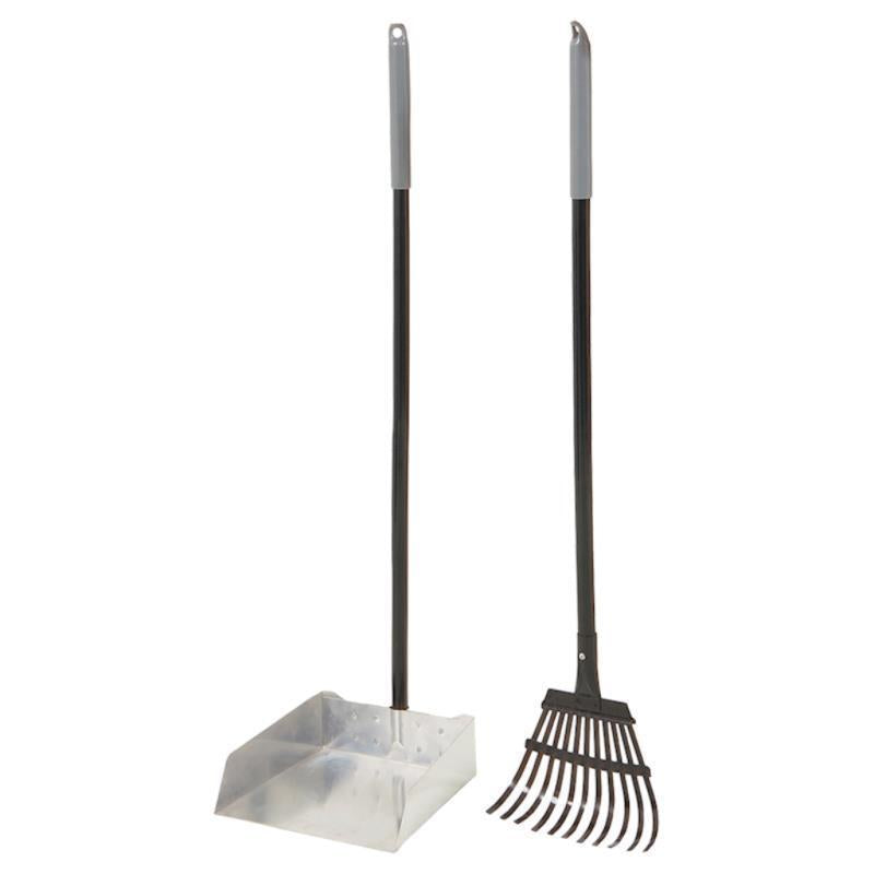 Petmate Clean Response Aluminum Rake and Pan Large