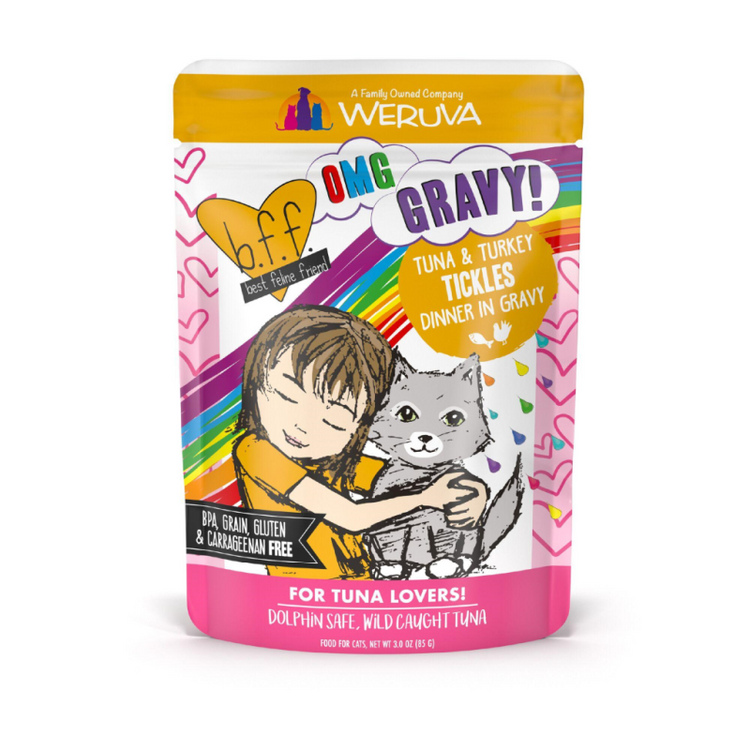 Best Feline Friend - OMG Tuna & Turkey Tickles Pouch