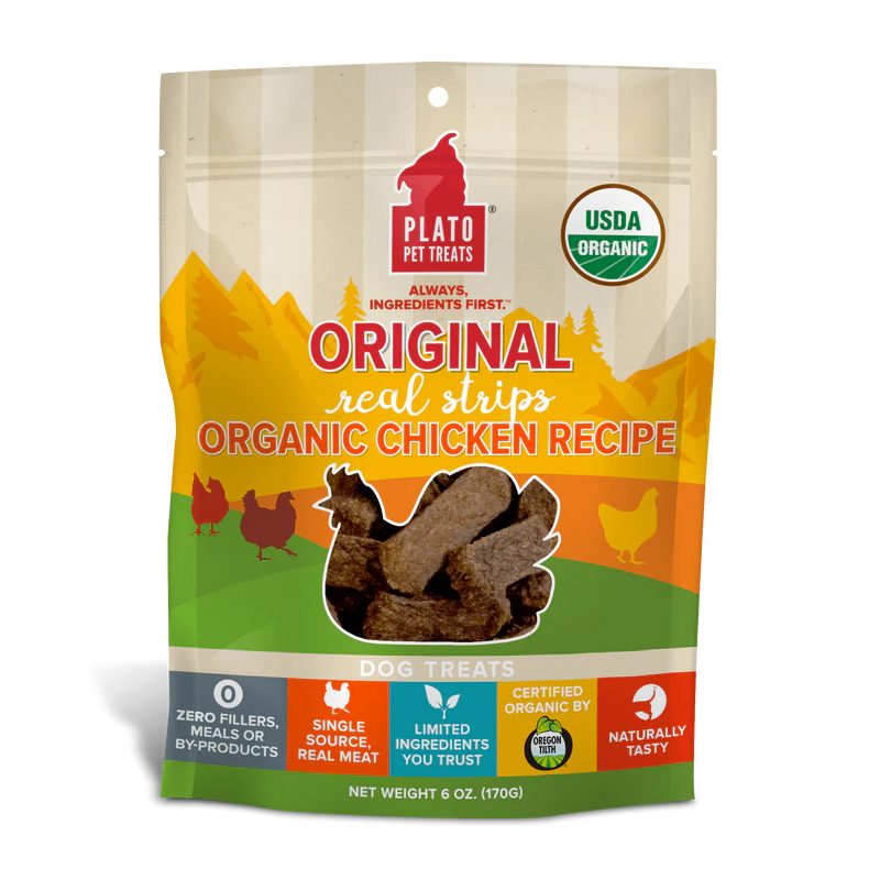 Plato - Dog - Original Real Strips Organic Chicken