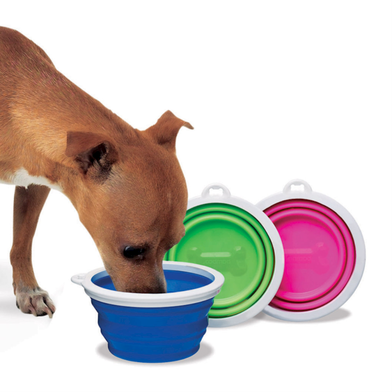 Petmate BAMBOO SILICONE TRAVEL BOWL 3 CUP