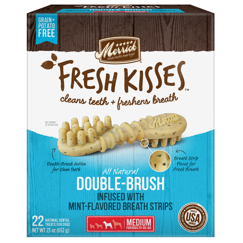 Merrick - Fresh Kisses - Mint Breath Strips Medium Brush Value Box