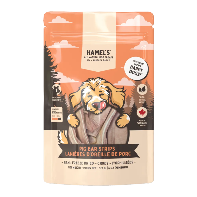 Hamel's Dog Treats - Dog - Pig Ear Strips