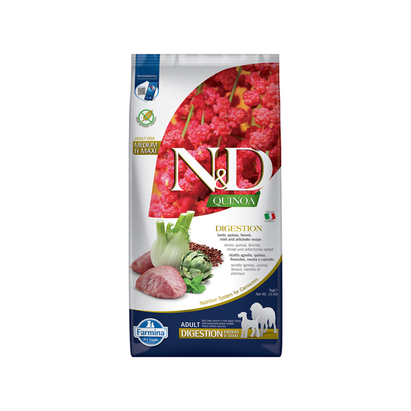 Farmina - Dog - N&D Quinoa Digestion Adult Large Breed Grain Free Lamb Recipe