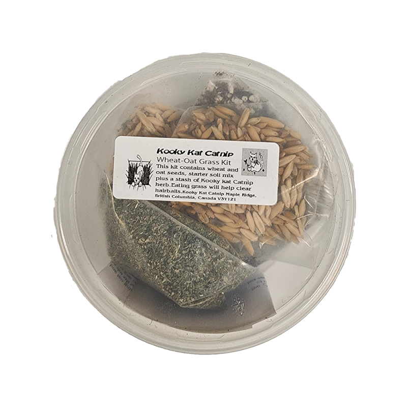 Kooky Kat - Grow Yer Own Cat Grass Oat-Wheat Seed Kit