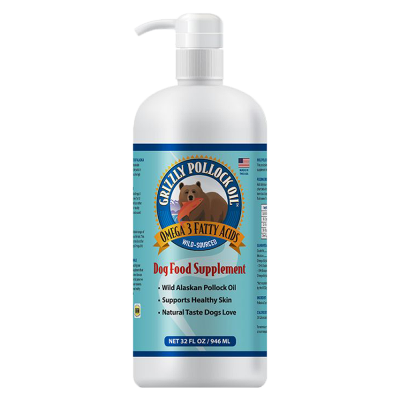 Grizzly Pet Products - Cat & Dog - Pollock Oil Liquid Supplement