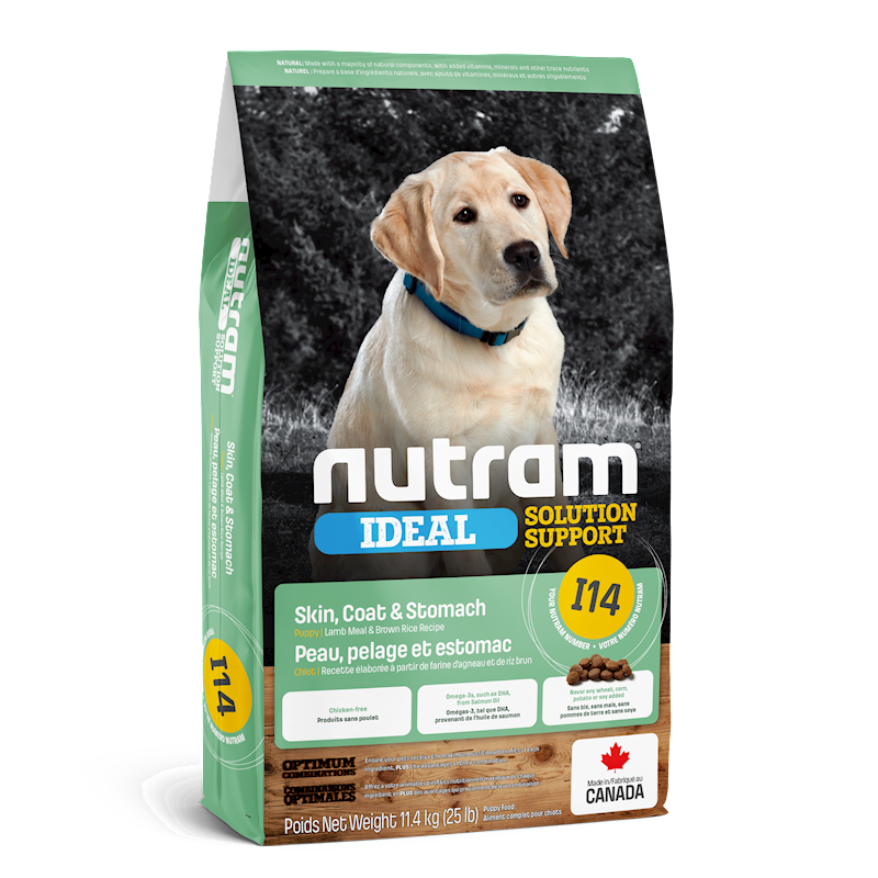 Nutram - Dog - Ideal I14 Skin Coat & Stomach Puppy