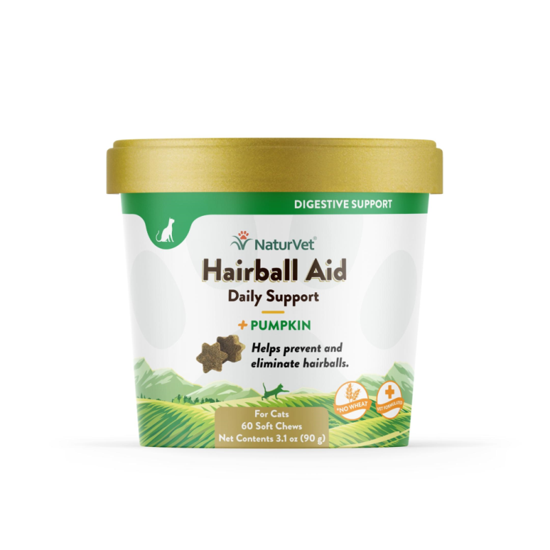 NaturVet - Cat Hairball Aid Plus Pumpkin Soft Chew