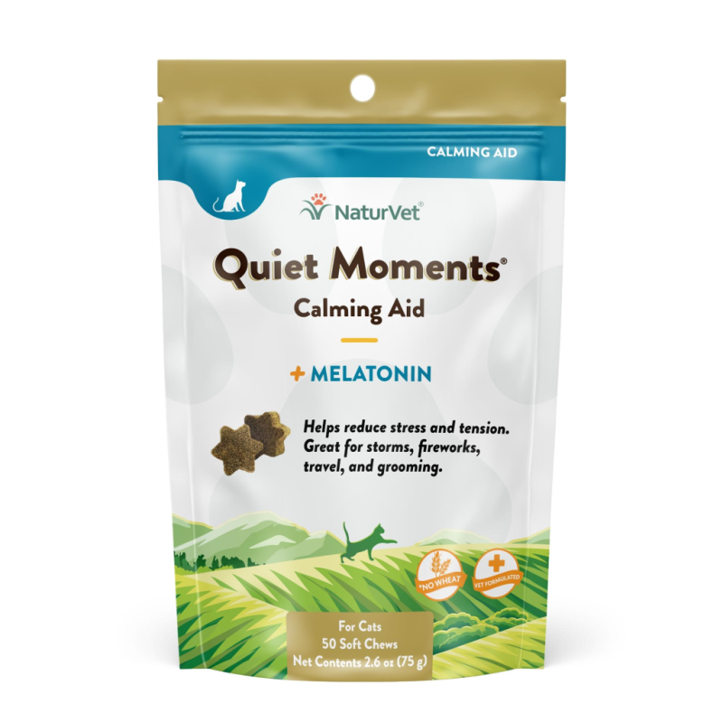 NaturVet - Cat Moments Calming Aid Plus Melatonin Soft Chew