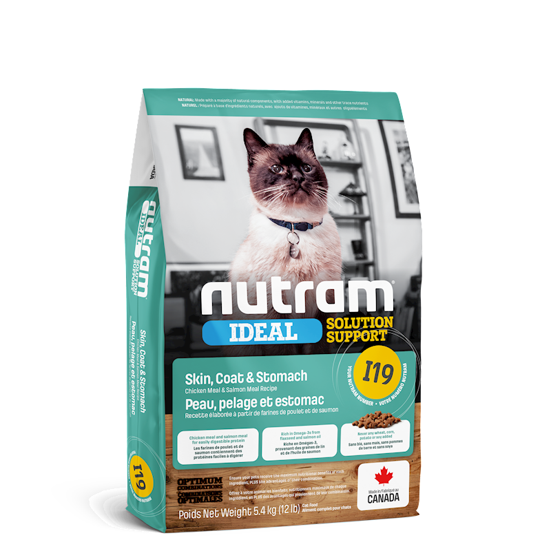 Nutram - Cat Ideal Solution Skin, Coat & Stomach (I19)