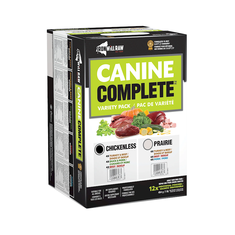 Iron Will Raw Dog Complete Chickenless Variety Pack 12