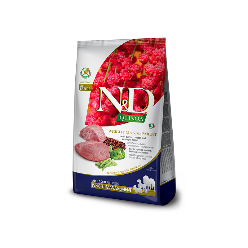 Farmina - Dog - N&D Quinoa Weight Management Adult Lamb, Broccoli & Asparagus Recipe
