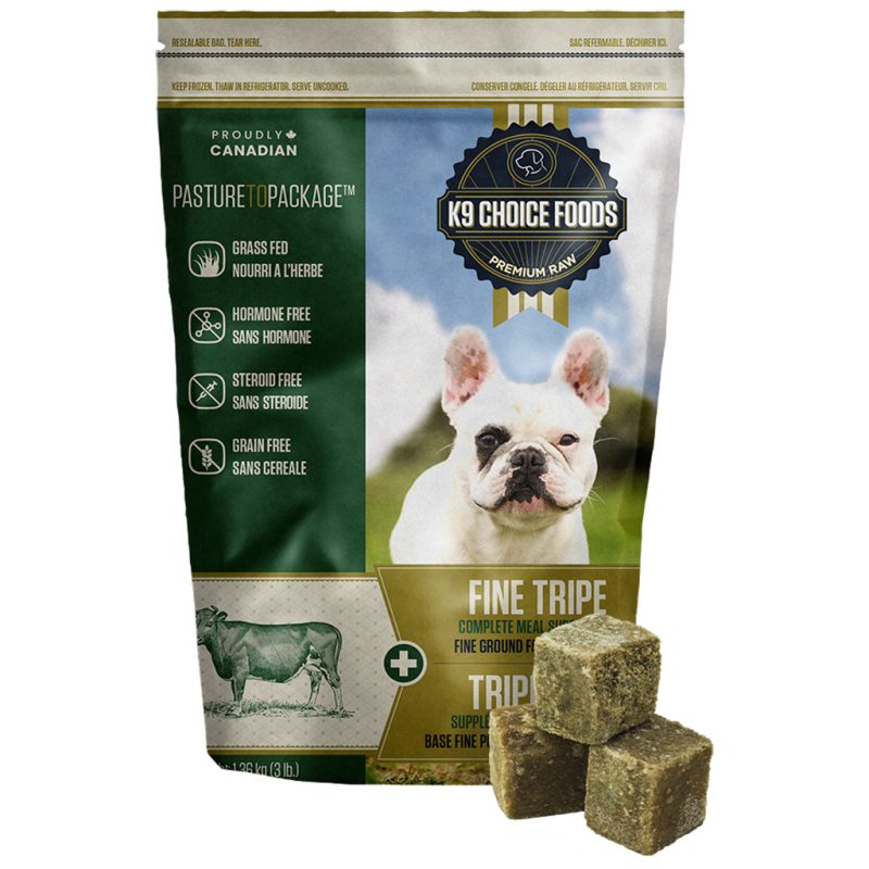 K9 Choice Foods - Fine Ground Pure Green Beef Tripe