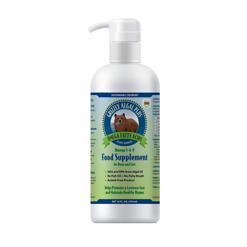 Grizzly Pet Products - Cat & Dog - Algal Plus Oil Liquid Supplement