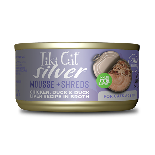 Tiki Cat - Silver - Mousse/Shreds Chicken, Duck & Duck Liver