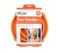 Outward Hound - Dog Fun Feeder Slow Feed Bowl Orange