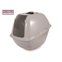 Petmate - Stay Fresh Large Hooded Pan Pearl Silver