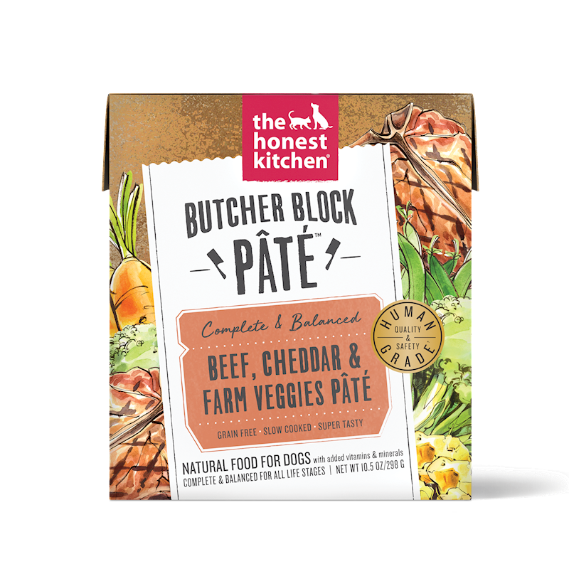 The Honest Kitchen - Butcher Block Pate Beef, Cheddar & Farm Veggies Pate