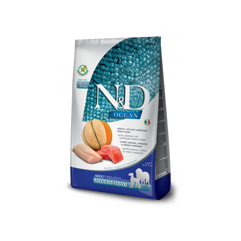 Farmina - Dog N&D Ocean Salmon & Cantaloupe Adult /Maxi