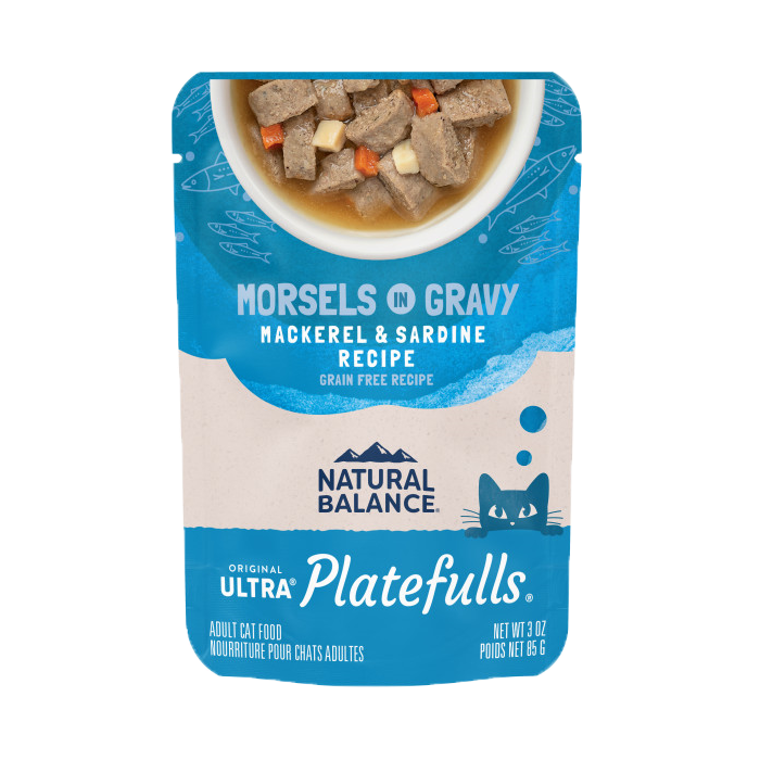 Natural Balance - Cat Platefulls - Mackerel & Sardine Morsels in Gravy