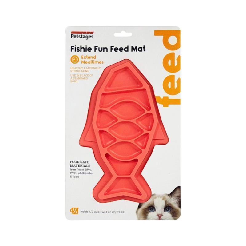 Outward Hound - Cat Fishie Fun Feed Mat Pink