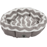 Petmate - Cat & Dog - Round Bed Shearling Grey/White